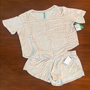 NWT Honeydew Spring Fling Top & Shorts 2-Piece Pajama Set in Python